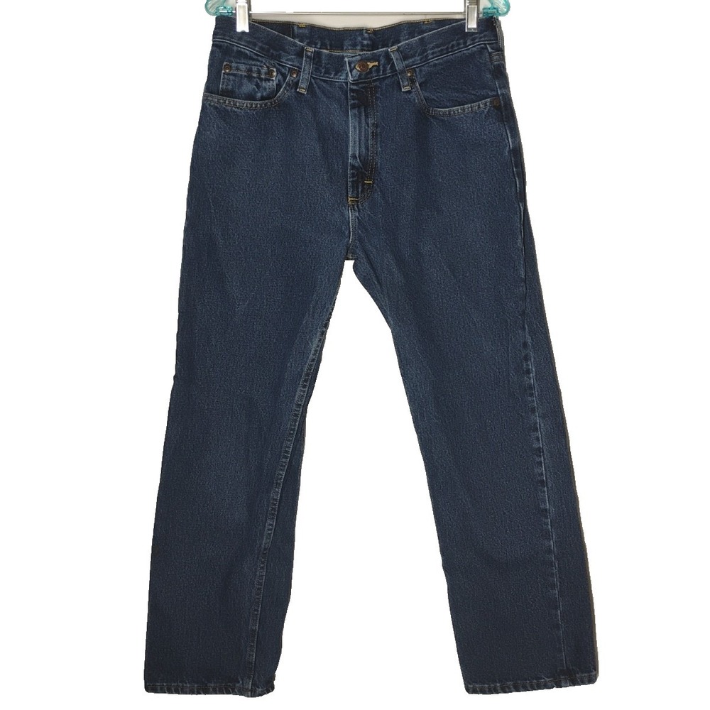 Wrangler Mens 34x29 (31x28) Dark Bootcut Denim Blue Jeans